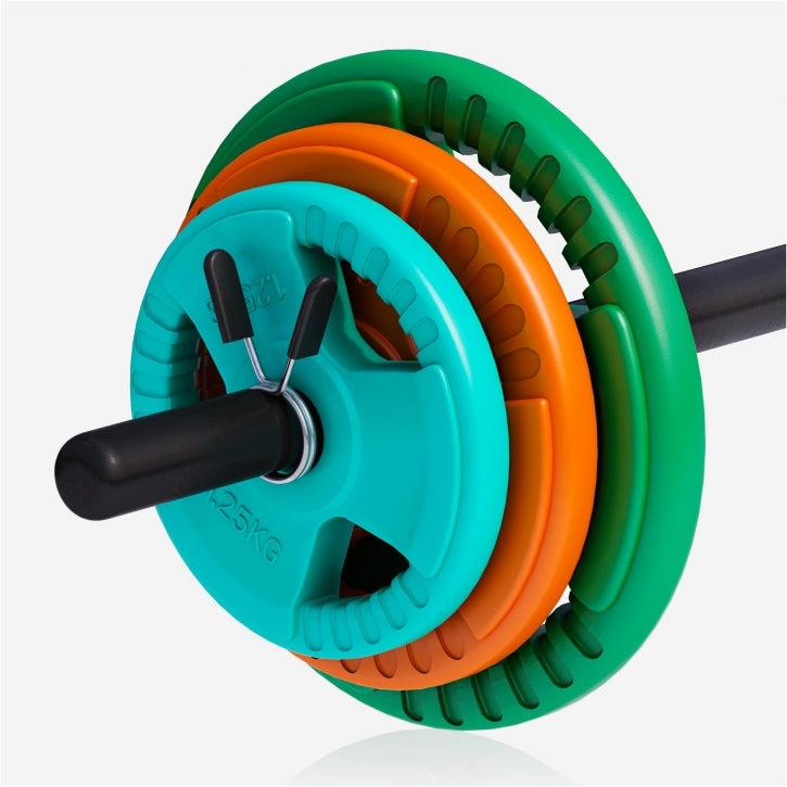 Set de haltere Aerobic cu mâner din cauciuc 19,5 kg