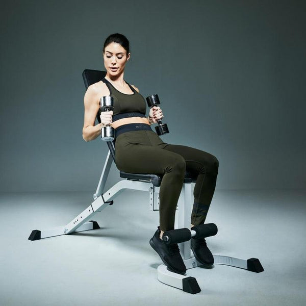 Bancă înclinată reglabilă Scott Alb/Negru - Gorilla Sports Ro