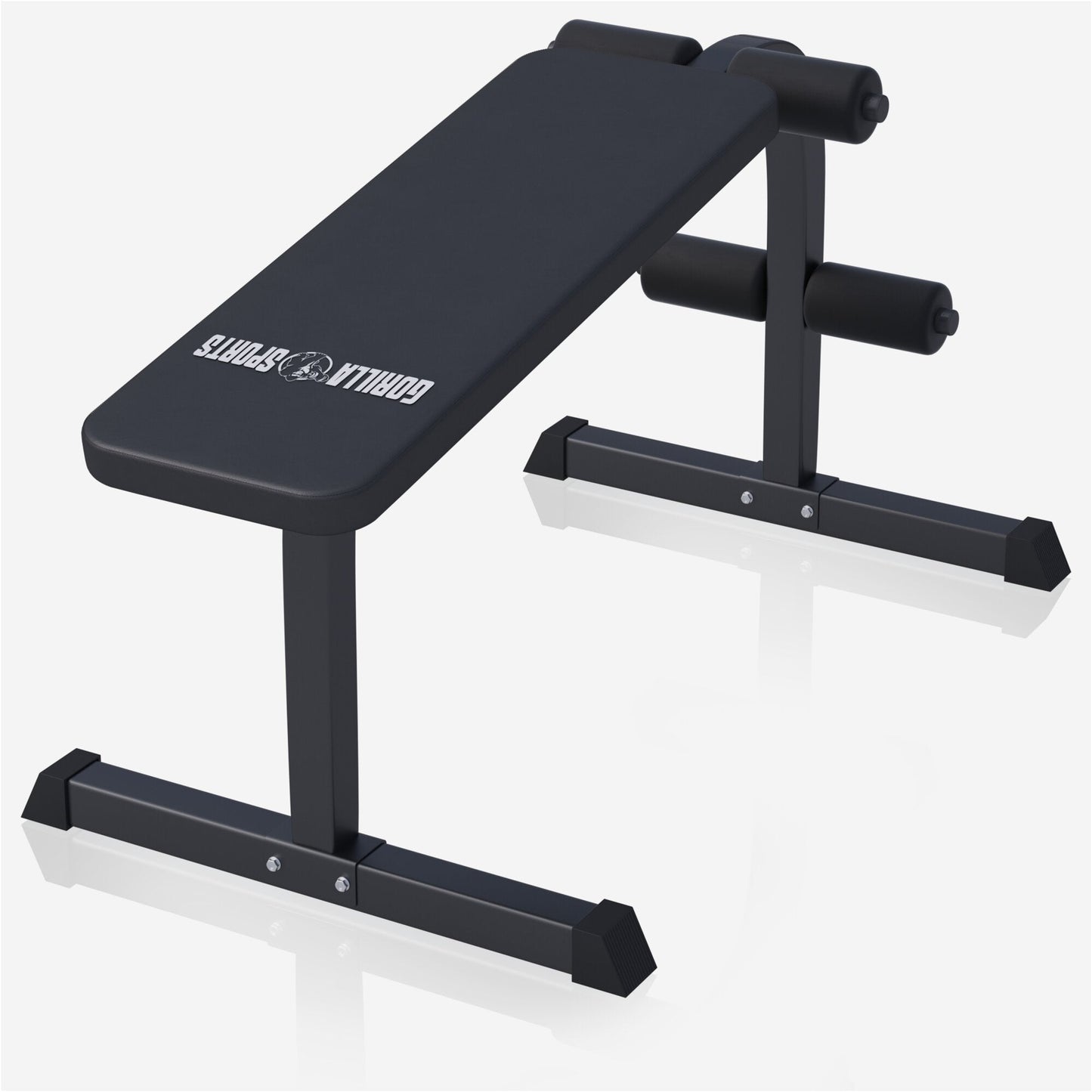 Bancă de haltere pentru abdomene, alb/negru