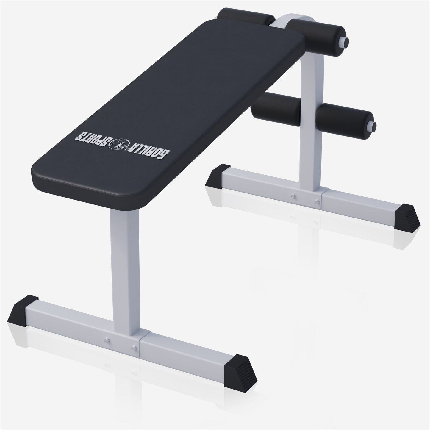 Bancă de haltere pentru abdomene, alb/negru