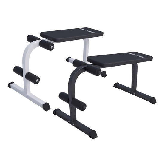 Bancă de haltere pentru abdomene, alb/negru