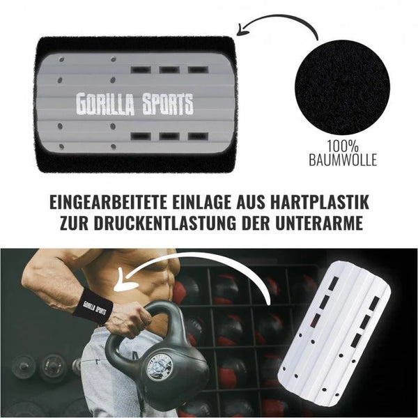 Protectie pentru incheietura mainii, Negru Gorilla Sports