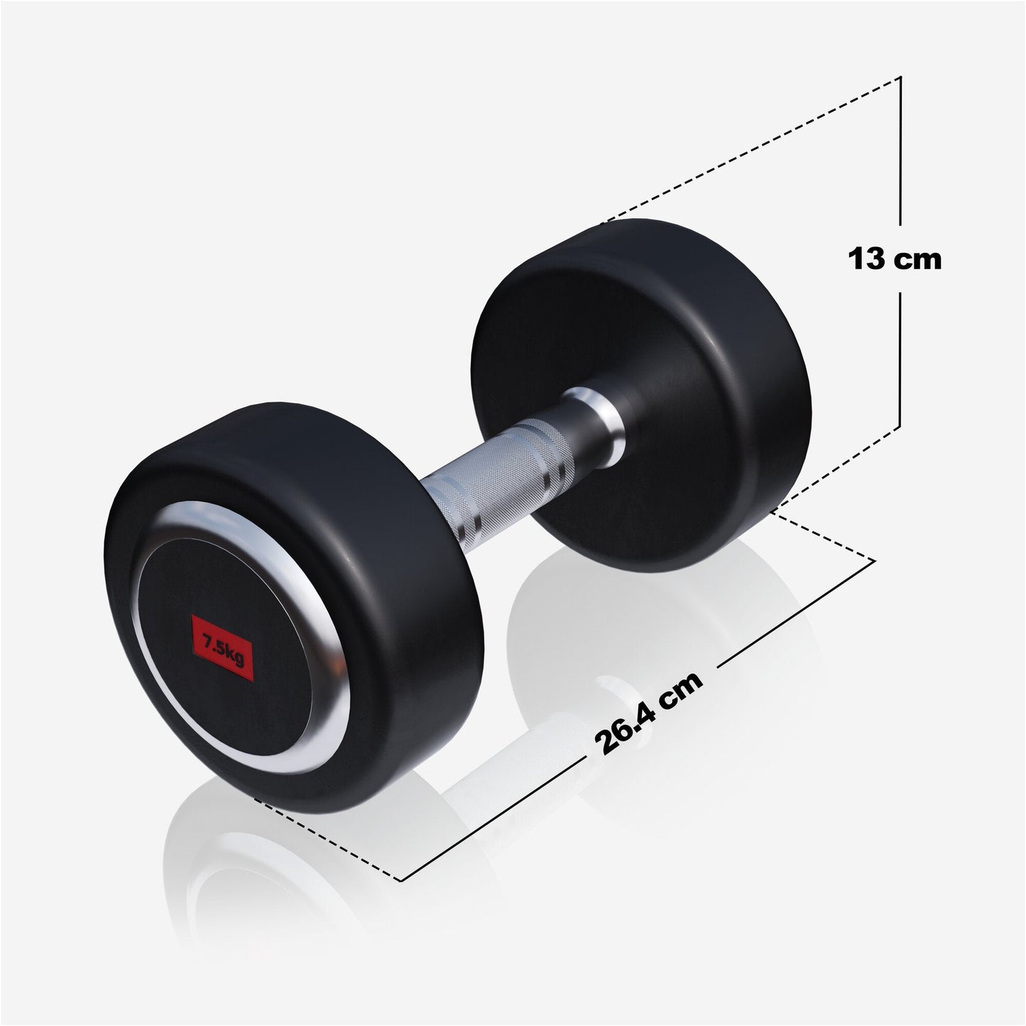 Halteră cu cauciuc PRO 2,5 - 50 kg
