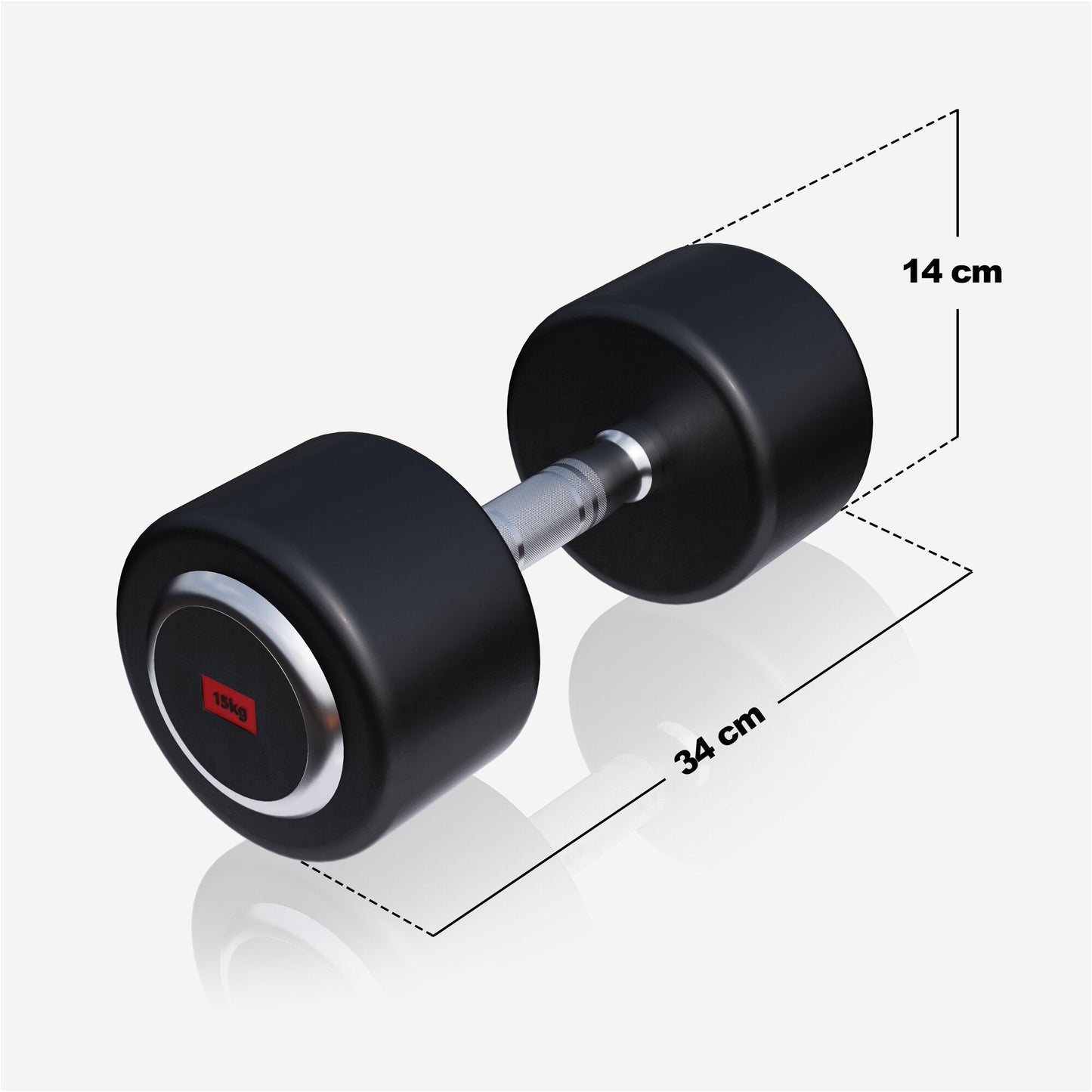 Halteră cu cauciuc PRO 2,5 - 50 kg