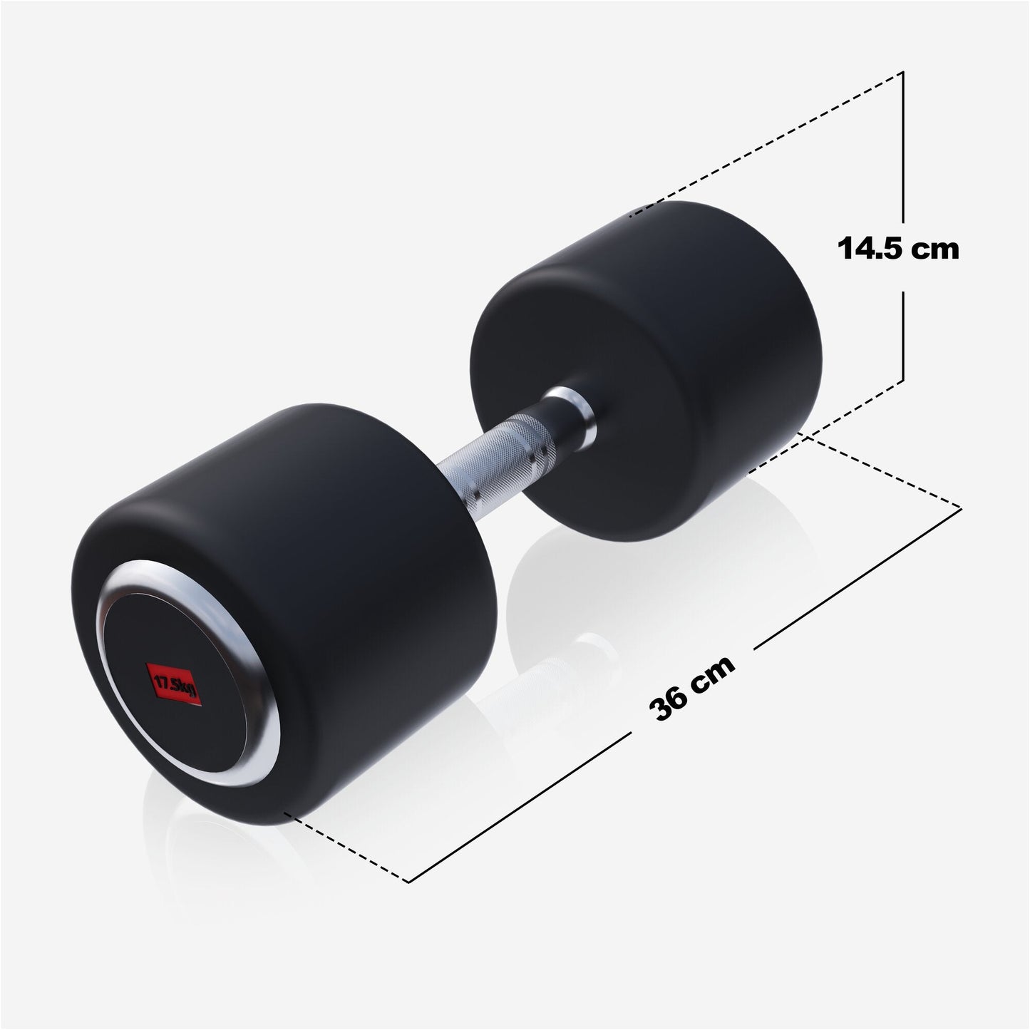 Halteră cu cauciuc PRO 2,5 - 50 kg