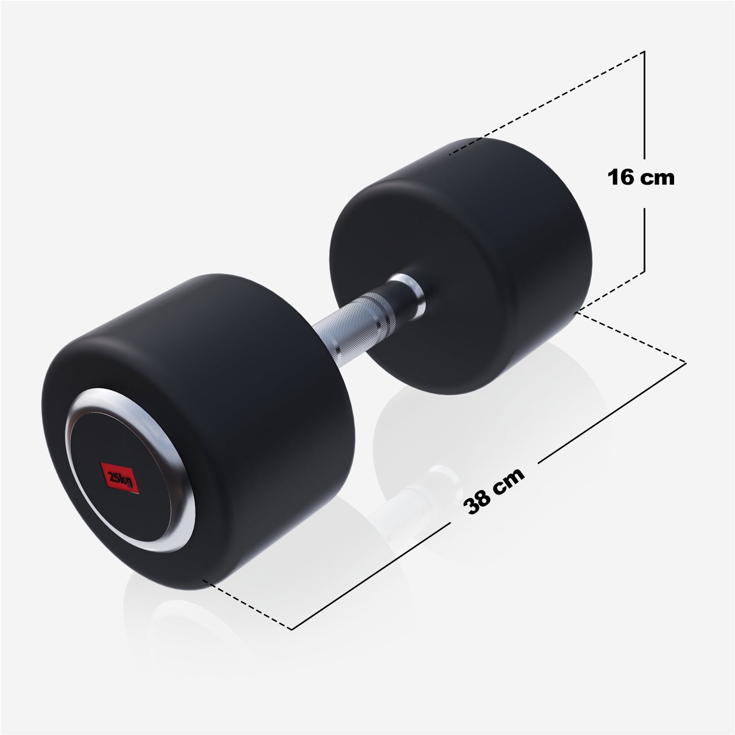 Halteră cu cauciuc PRO 2,5 - 50 kg