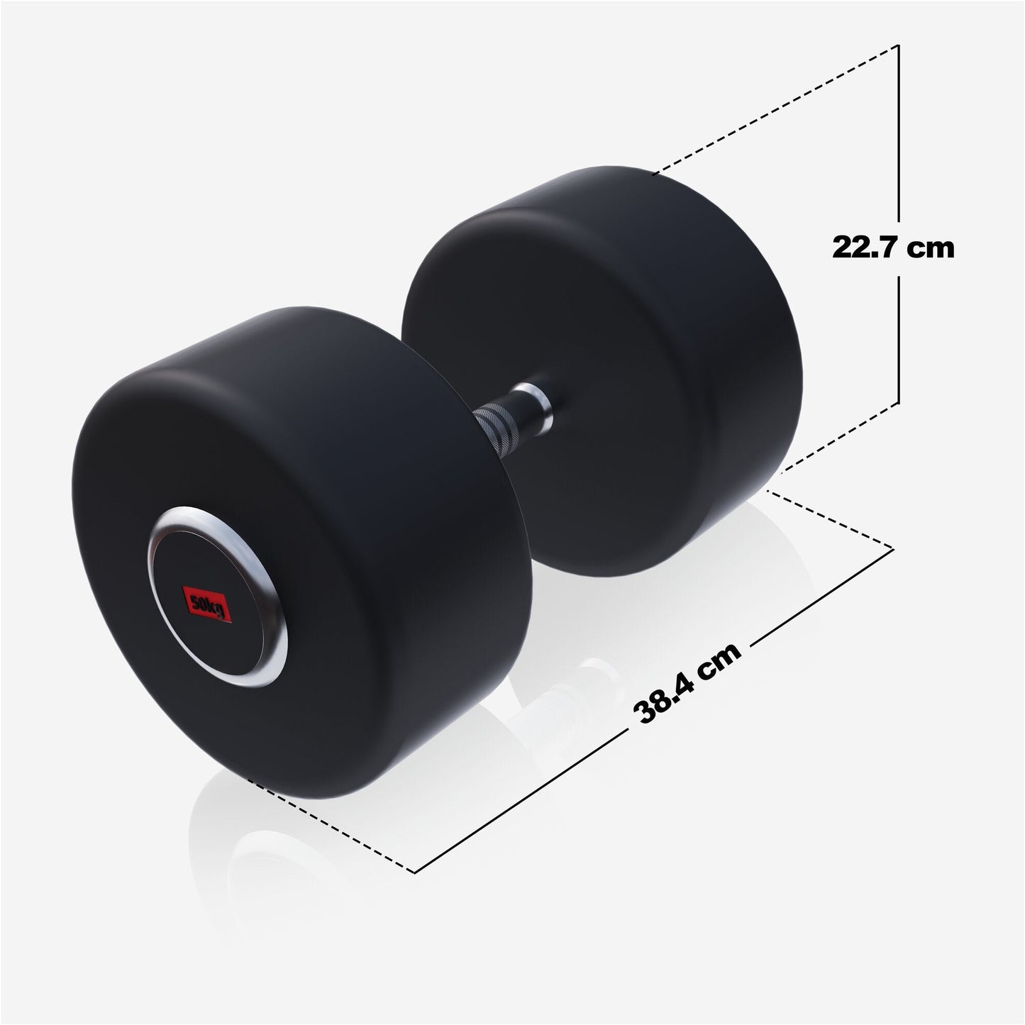 Halteră cu cauciuc PRO 2,5 - 50 kg