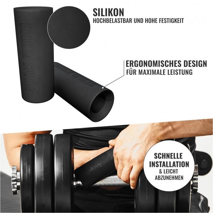 Set de 2 mânere pentru gantere din silicon