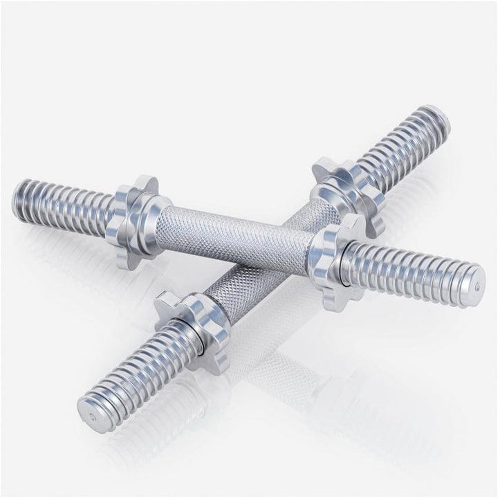 Set de 2 gantere 30/31 mm cromat de 42 cm cu piulite - Gorilla Sports Ro