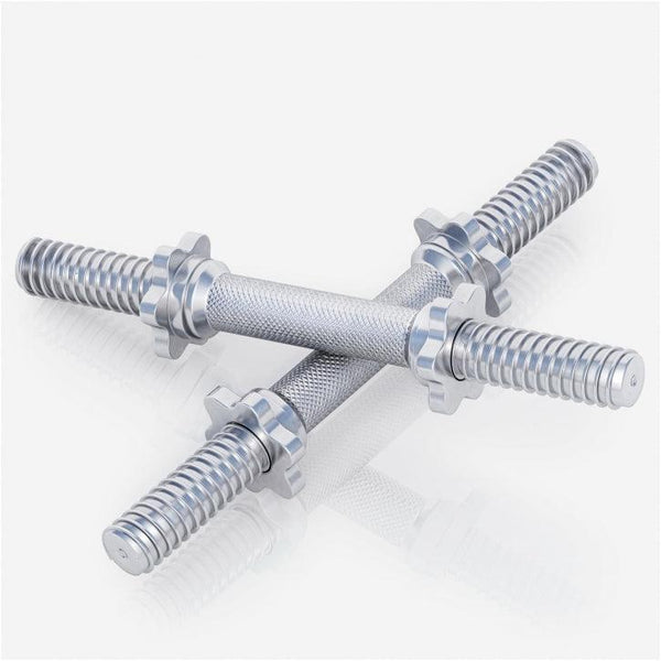 Set de 2 gantere 30/31 mm cromat de 42 cm cu piulite - Gorilla Sports Ro