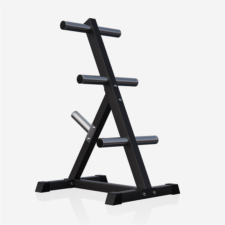 Suport discuri olimpice alb/negru - Gorilla Sports Ro