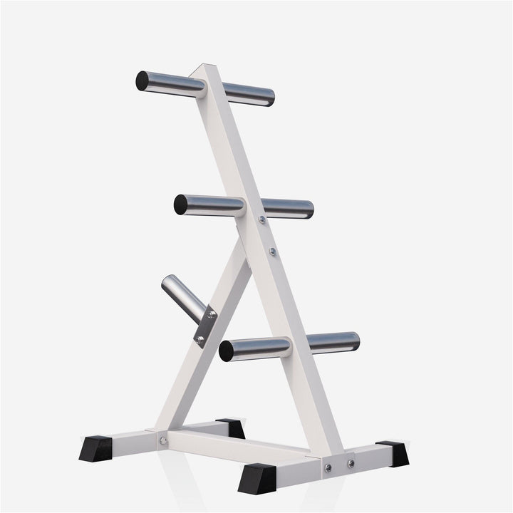 Suport discuri olimpice alb/negru - Gorilla Sports Ro