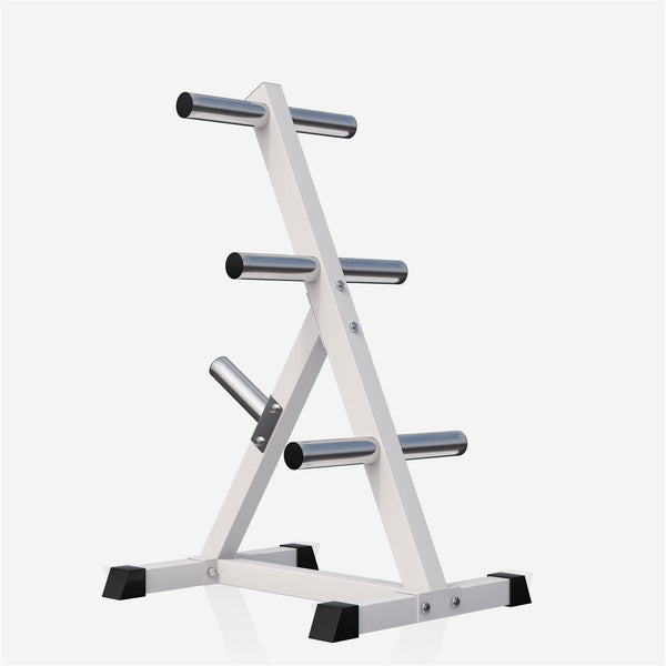 Suport discuri olimpice alb/negru - Gorilla Sports Ro