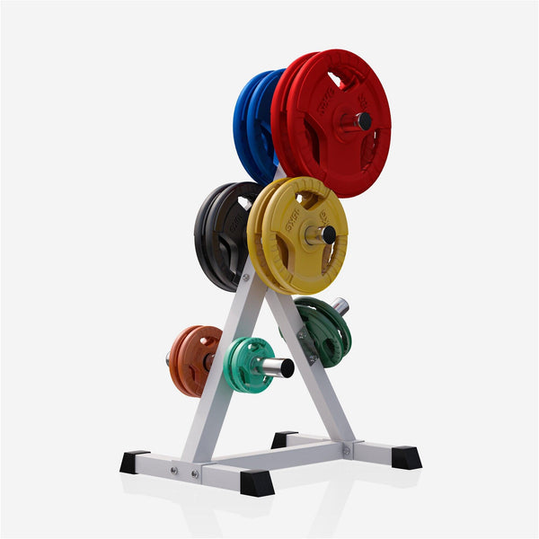 Suport discuri olimpice alb/negru - Gorilla Sports Ro