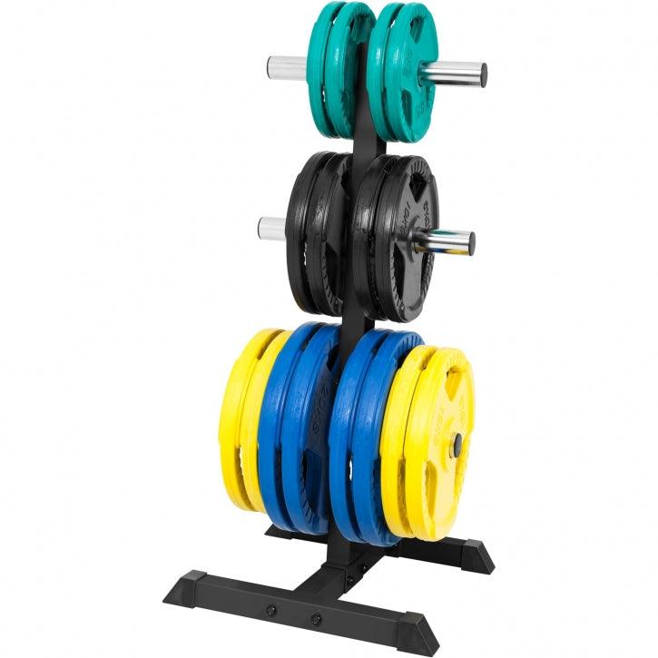 Suport pentru discuri de haltere Olympia cu 3 bare - 6 suporturi pentru discuri