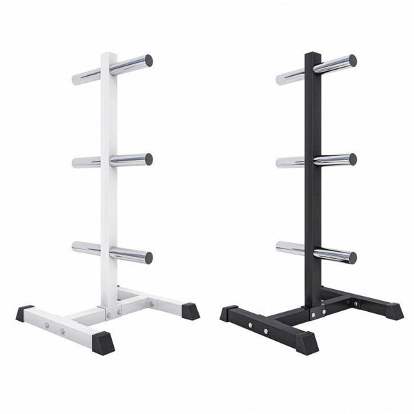 Suport discuri olimpice cu 3 bare 50/51 mm Negru/Alb - Gorilla Sports Ro