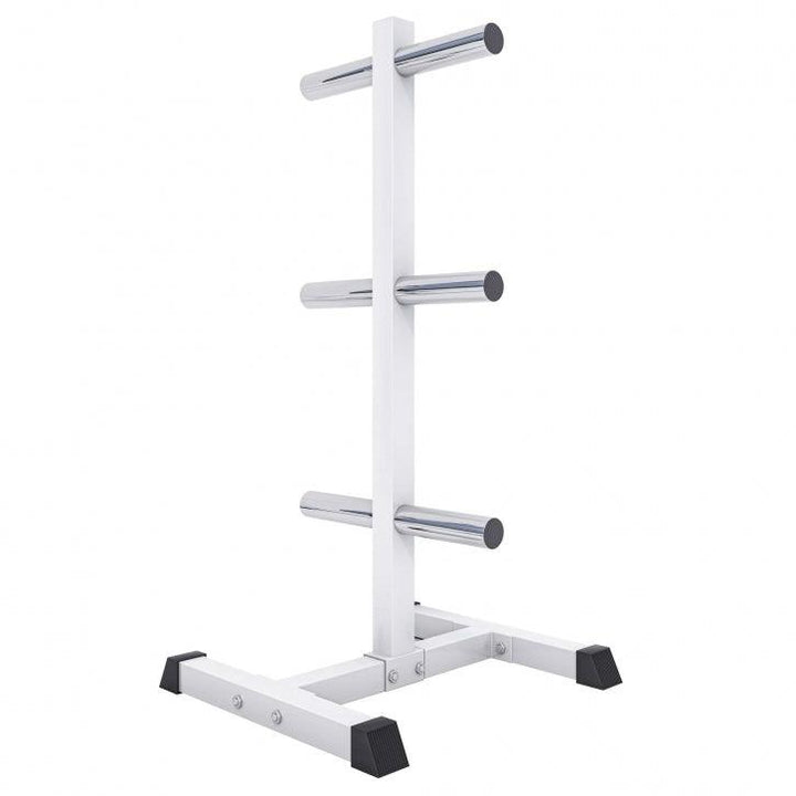 Suport discuri olimpice cu 3 bare 50/51 mm Negru/Alb - Gorilla Sports Ro