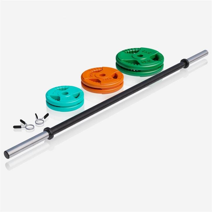 Set de haltere Aerobic cu mâner din cauciuc 19,5 kg