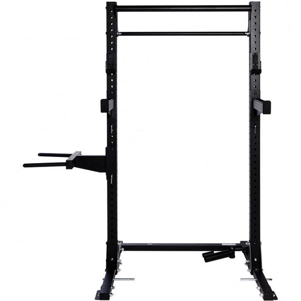 Rack multifuncțional pentru genuflexiuni, negru