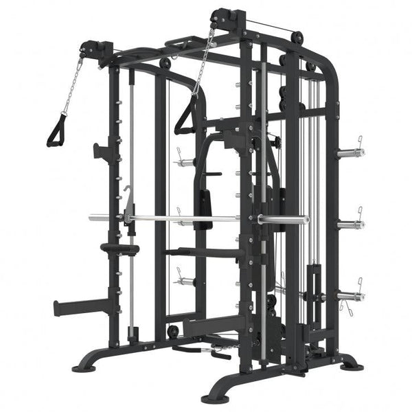 Mașină Smith multifuncțională extinsă – neagră – Gorilla Sports