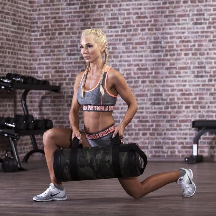 Sac de nisip pentru fitness camuflaj 5-15 kg