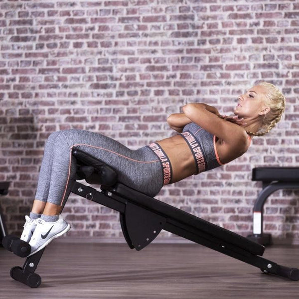 Bancă de greutăți de hiperextensie reglabilă, neagră - Gorilla Sports Ro