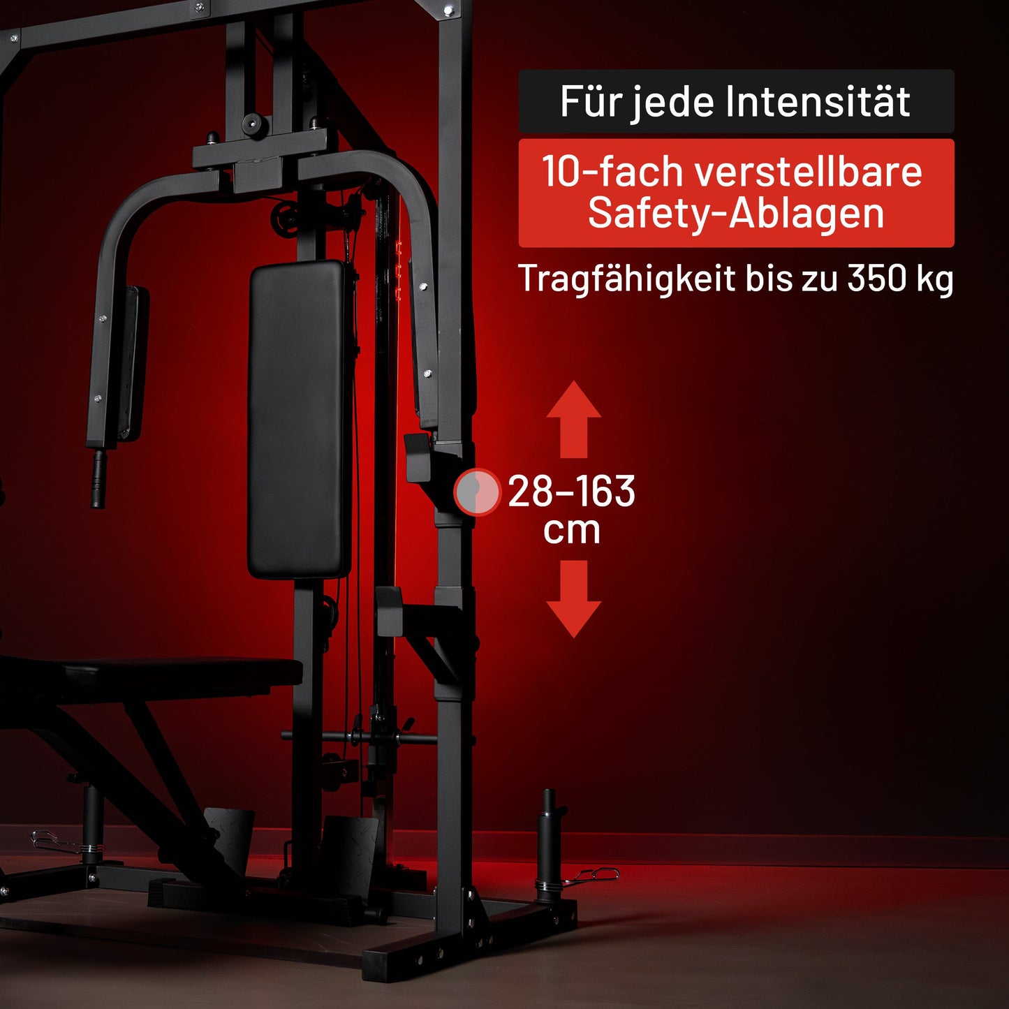 Stație de forță Home Gym incluzând bancă de haltere