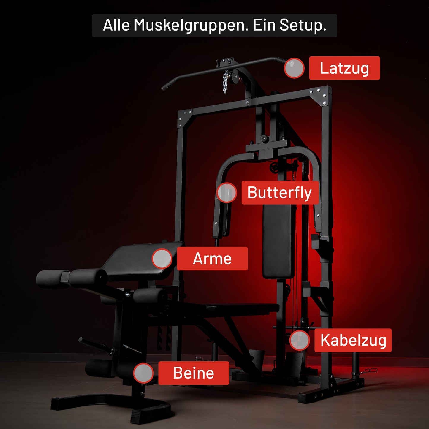 Stație de forță Home Gym incluzând bancă de haltere