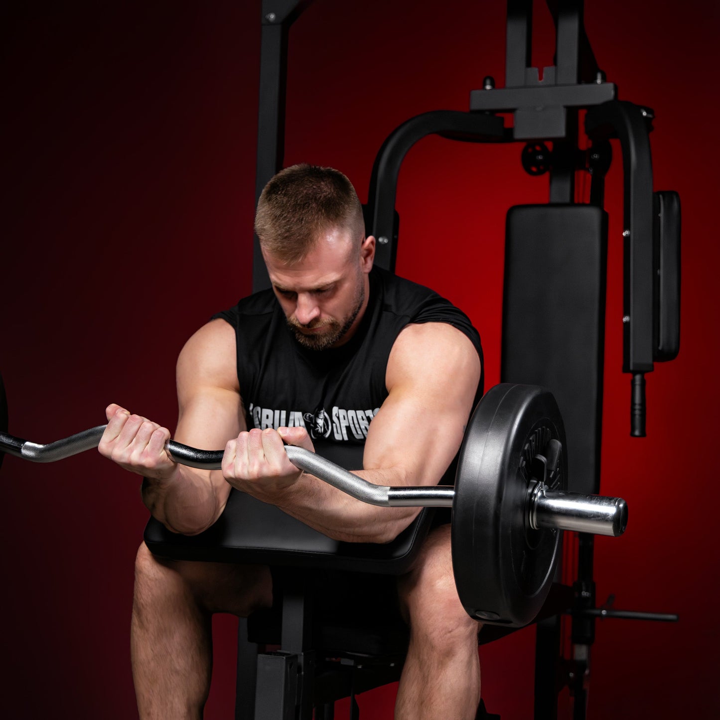 Stație de forță Home Gym incluzând bancă de haltere