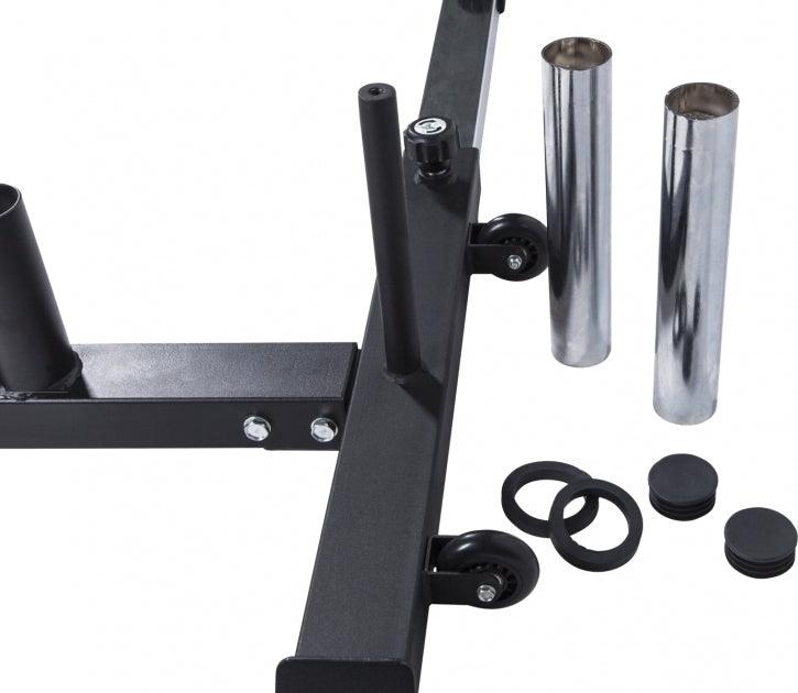Rack pentru genuflexiuni incluzând set de haltere olimpice profesionale de 140 kg
