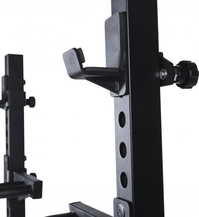 Rack pentru genuflexiuni incluzând set de haltere olimpice profesionale de 140 kg