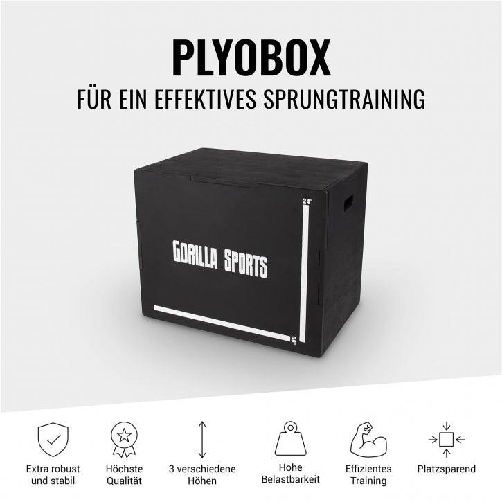 Plyo Box din lemn negru 61 x 51 x 76 cm