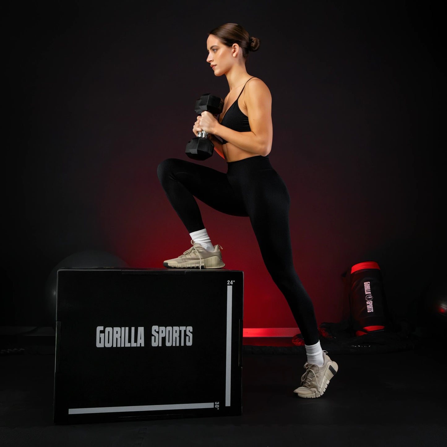 Plyo Box din lemn negru 61 x 51 x 76 cm