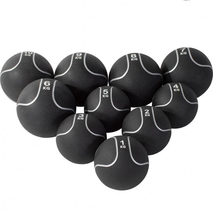 Minge medicinală din cauciuc negru/argintiu 1 - 10 kg