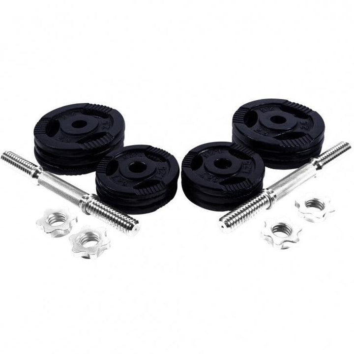 Set, gantere Gripper Black 20 kg cu 2x 2,5 kg + 2x 1,25 kg greutate suplimentara Gorilla Sports