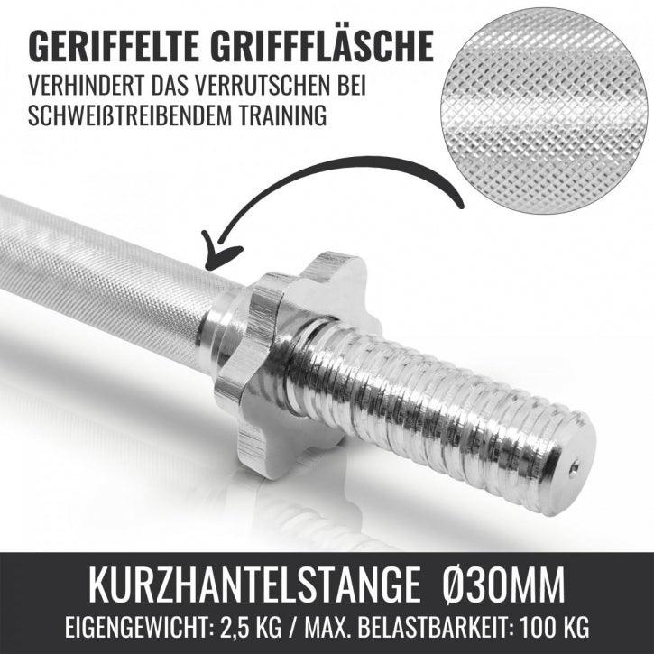 Set de gantere din fontă Gripper 27,5 kg cu închizători în formă de stea
