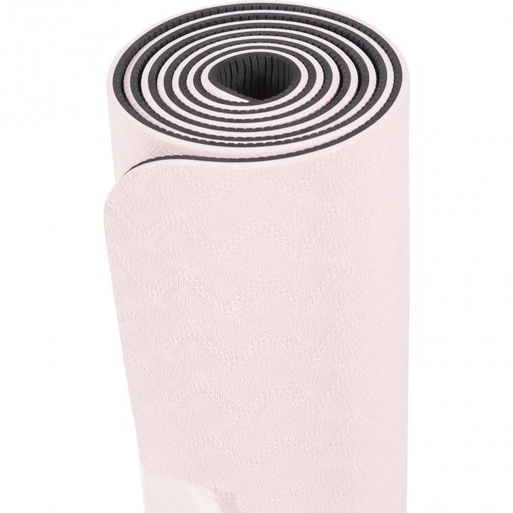 Saltea de yoga cu partea inferioară antiderapantă, lățime 60 cm și grosime 0,6 cm