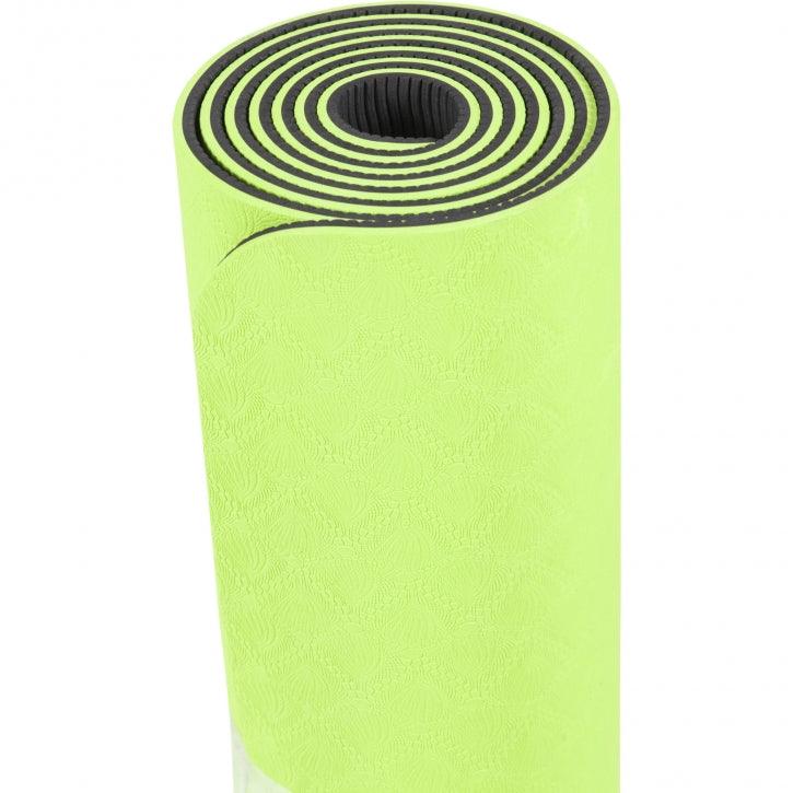 Saltea de yoga cu partea inferioară antiderapantă, lățime 60 cm și grosime 0,6 cm