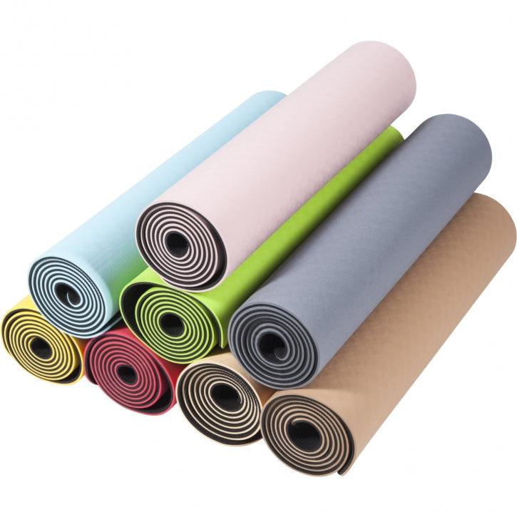 Saltea de yoga cu partea inferioară antiderapantă, lățime 60 cm și grosime 0,6 cm
