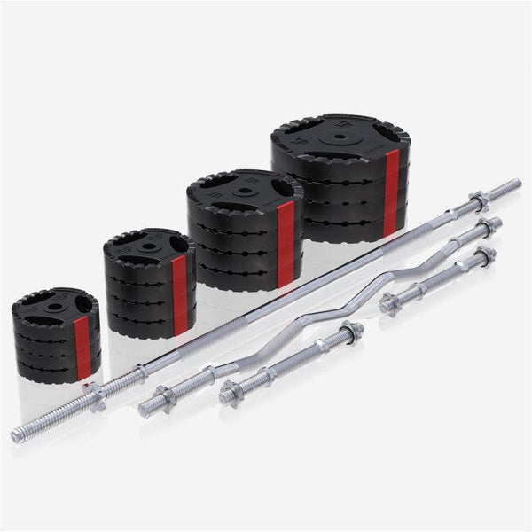 BANCA REGLABILA SCOTT + SET DE GREUTATI CU GRIP 100KG 30/31MM, SALTEA PROTECTIE - Gorilla Sports Ro