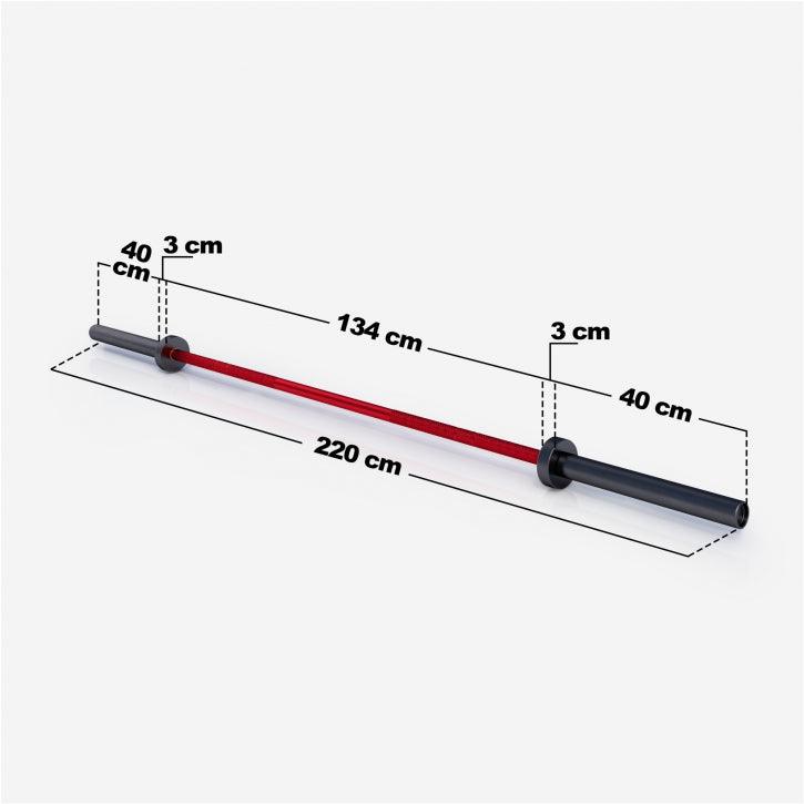 Bară olimpică Cerakote 220 cm cu închizători