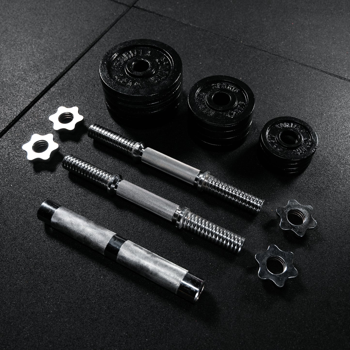 Set de gantere 2 în 1 din fontă, 22 kg