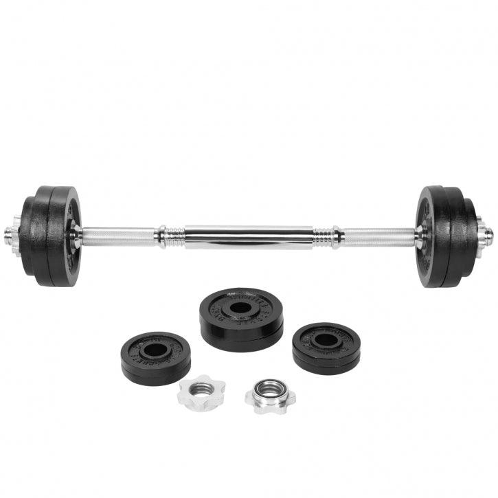 Set de gantere 2 în 1 din fontă, 22 kg