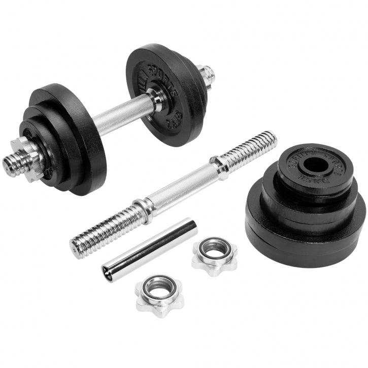 Set de gantere 2 în 1 din fontă, 22 kg