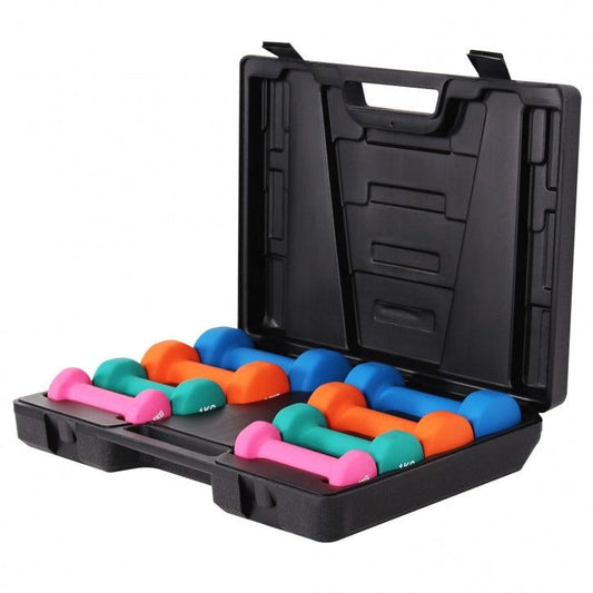 Set de gantere de gimnastică din neopren de 10 kg cu geantă