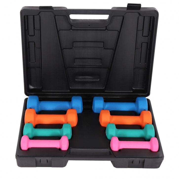 Set de gantere de gimnastică din neopren de 10 kg cu geantă