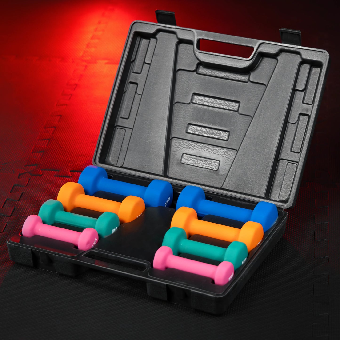 Set de gantere de gimnastică din neopren de 10 kg cu geantă