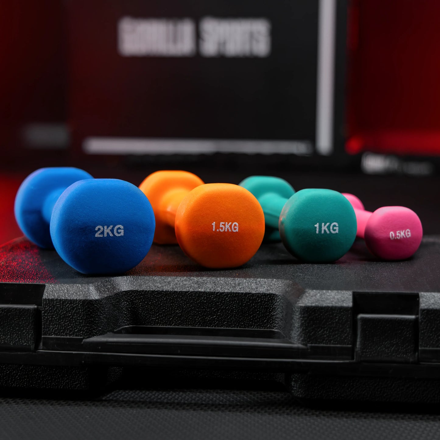 Set de gantere de gimnastică din neopren de 10 kg cu geantă