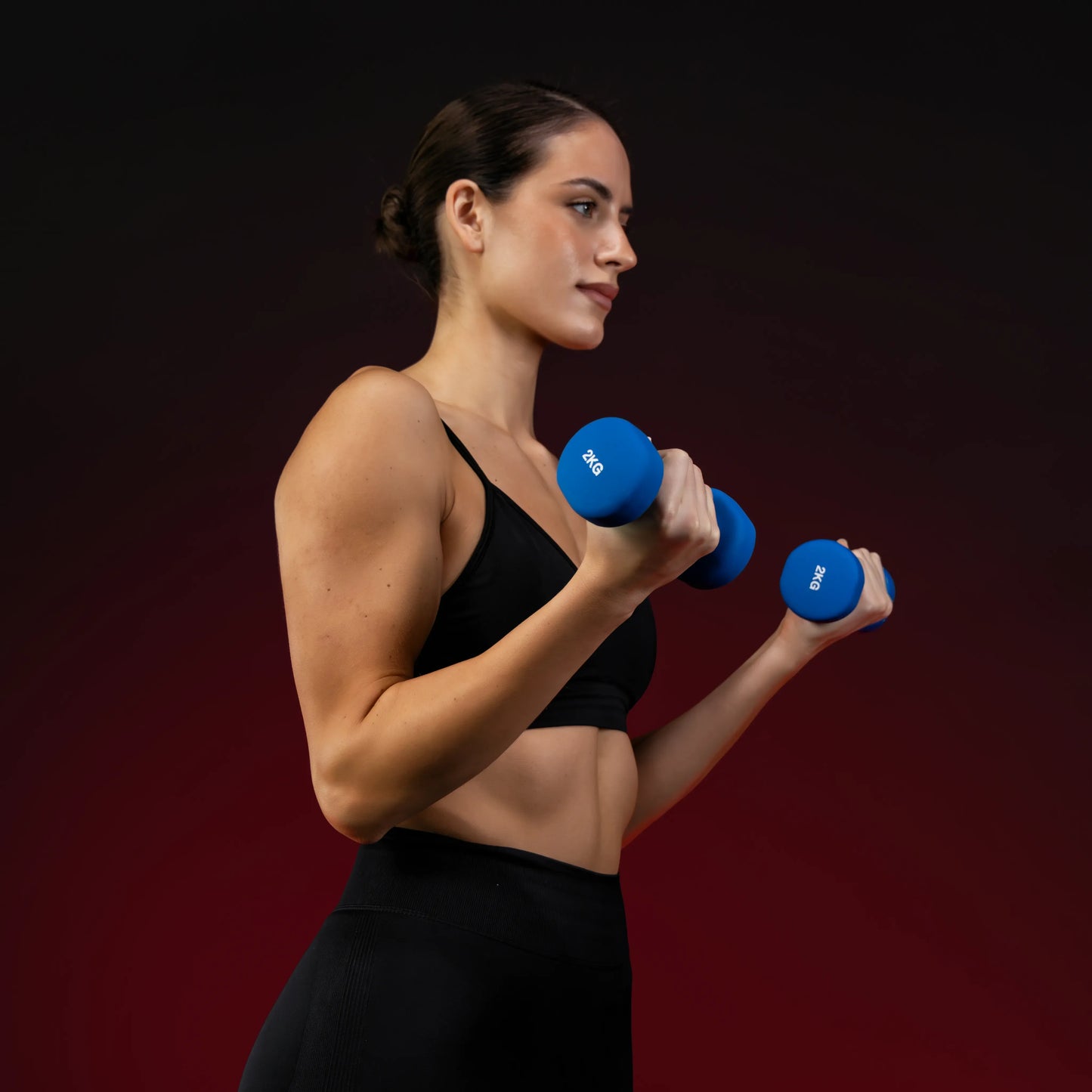 Set de gantere de gimnastică din neopren de 10 kg cu geantă