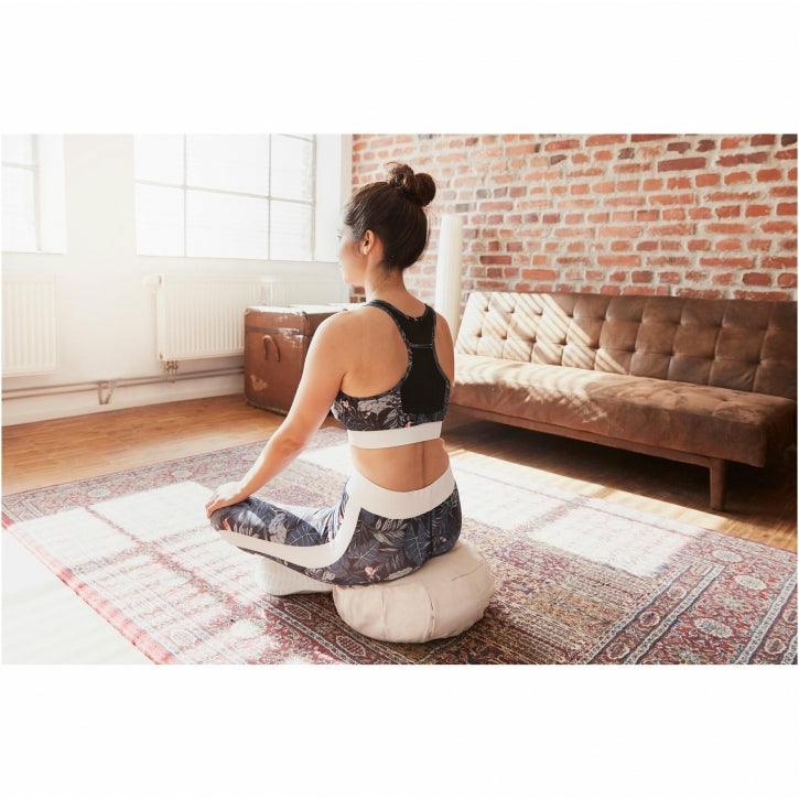 Pernă de meditație rotundă, cu diametrul de 30 cm și înălțimea de 18 cm